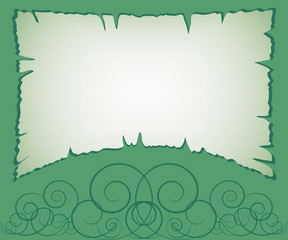 sheet of old yellow paper or parchment background for text