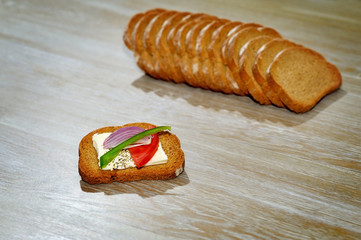 Sliced rye bread