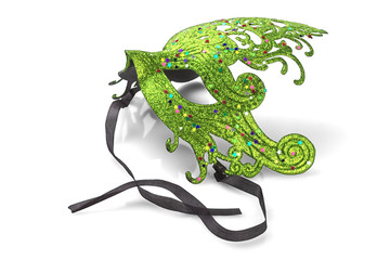 Obraz premium Green Carnival Mask