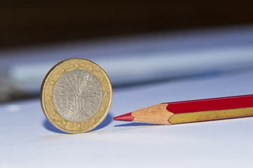 Euro Frankreich Rotstift