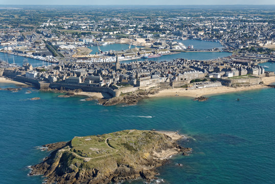 Saint Malo from the sky (aerial view)