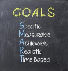 Smart goals on blackboard - 75230133