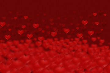 Blurred hearts background