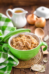 Braised cabbage with meat