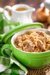 Braised cabbage with meat