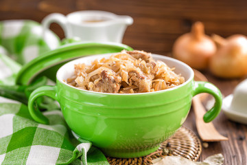 Braised cabbage with meat