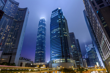 Fototapeta na wymiar Hong Kong skyscrapers