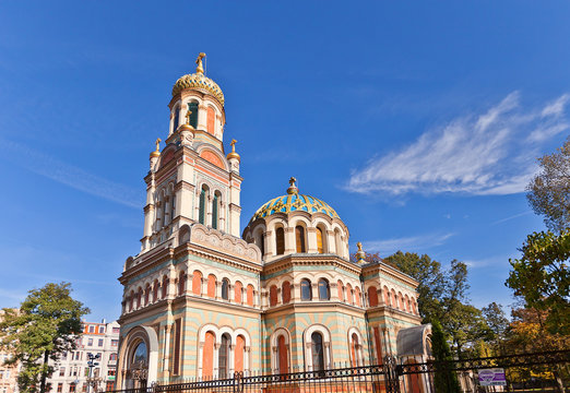 Fototapeta Orthodox Alexander Nevsky Cathedral (1884) in Lodz, Poland