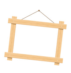 Wooden frame. Isolated over white.