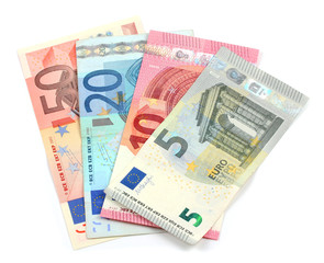 Euro banknotes