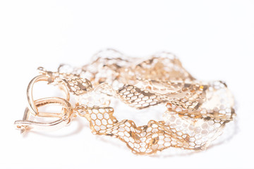 openwork gold earrings for women