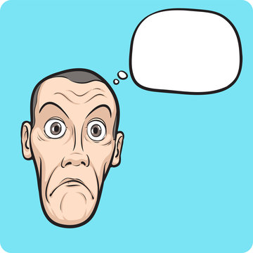 surprised guy face with speech bubble