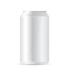 Blank aluminum can on white background