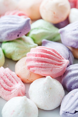 Pastel colored meringue
