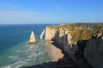 Falaises d'étretat en Normandie, France