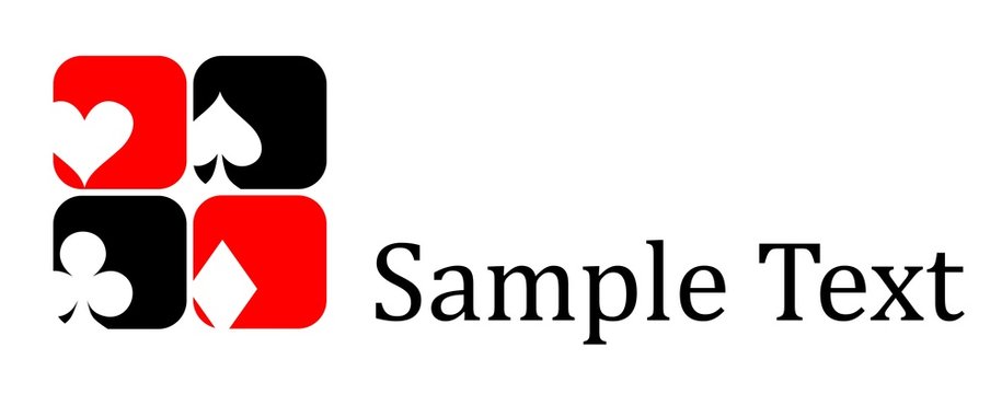 card suits icons and logo