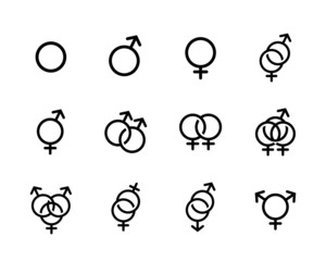 black Sexual orientation icons se