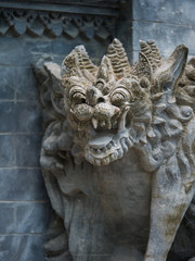 Gardian statue at the Bali temple entrance