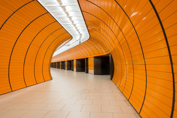 Marienplatz underground station in Munich, Germany - obrazy, fototapety, plakaty