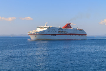 Fototapeta na wymiar Passenger ferry amazing blue sea