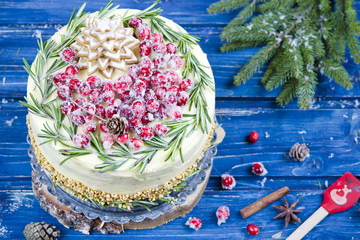 Christmas gingerbread cake