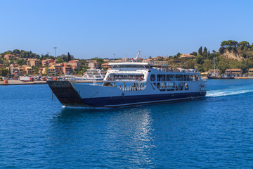 Obraz premium Passenger ferry amazing blue sea