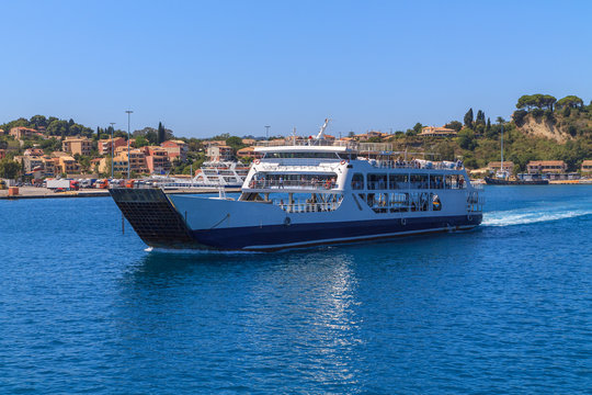 Passenger ferry amazing blue sea