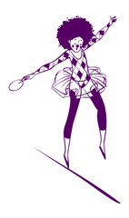 equilibrist ,vector illustration
