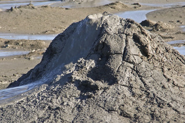 Active mud volcano in Aragona (Sicily)