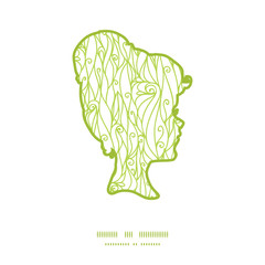 Vector abstract swirls texture girl portrait silhouette pattern