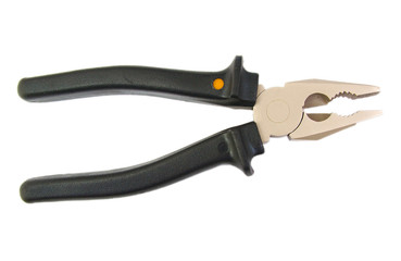 Plated pliers with black handle