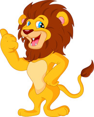 Naklejka premium cute lion cartoon