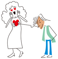 心をわしづかみにされた女性