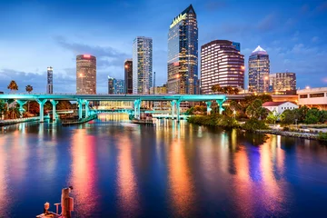 Poster Skyline van Tampa, Florida © SeanPavonePhoto