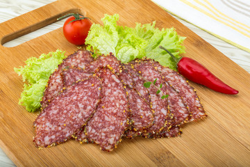 Sliced salami