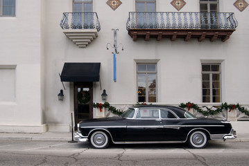 Black Classic Car on the Street