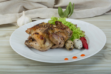 Quail grilled