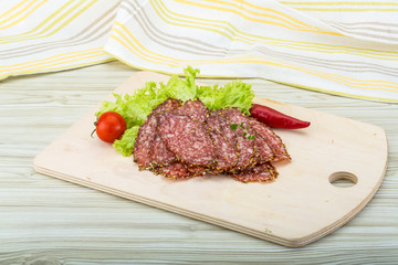 Sliced salami