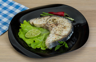 Grilled shark steak
