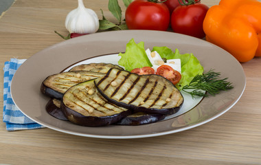 Grilled aubergine