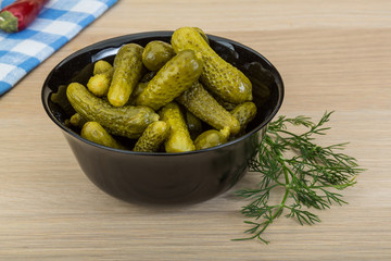 Marinated small cucumber