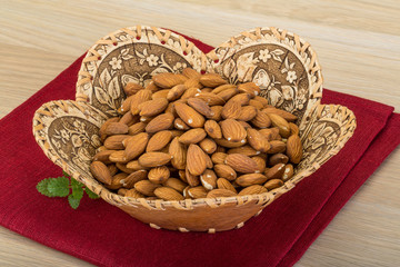 Almond in the bowl