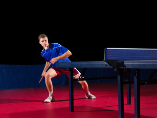 Young table tennis player
