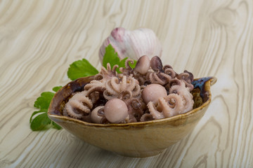 Boiled octopus