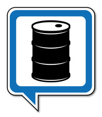Logo baril. Pétrole.