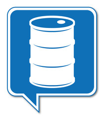 Logo baril. Pétrole.
