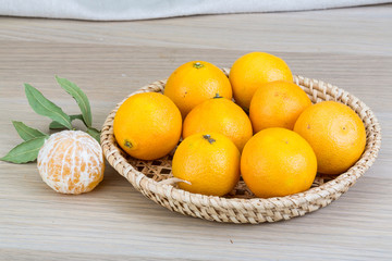Tangerines in the bowl