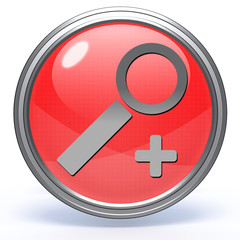 Fototapeta premium search circular icon on white background