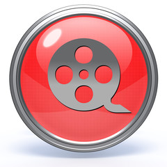Fototapeta premium film circular icon on white background