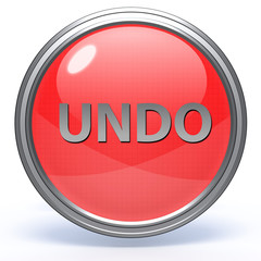undo circular icon on white background